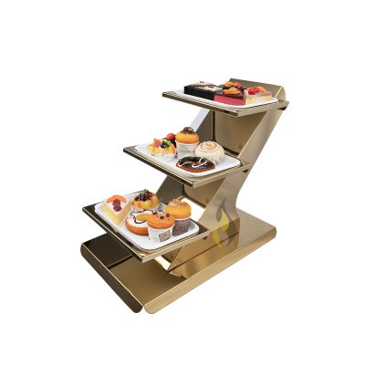 استند شیرینی طلایی